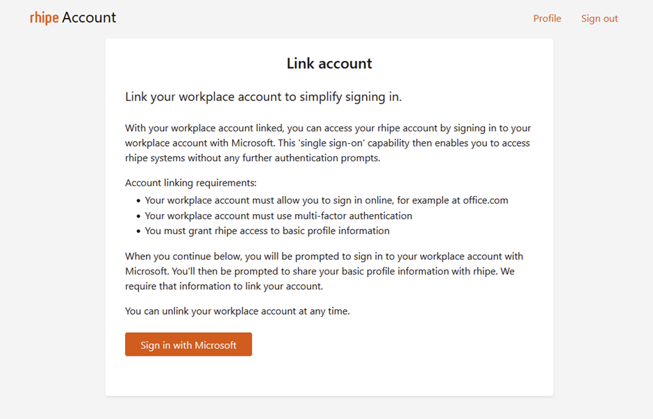 rhipe, A Crayon Company PRISM SignIn Experience Change Operations
